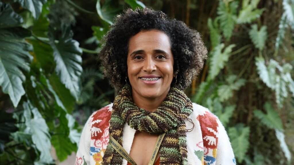 Joana Maria, filha de Nêgo Bispo e pesquisadora, no Seminário Internacional Transmutar, com o tema Transfluências, em Brumadinho/Rovena Rosa/Agência Brasil