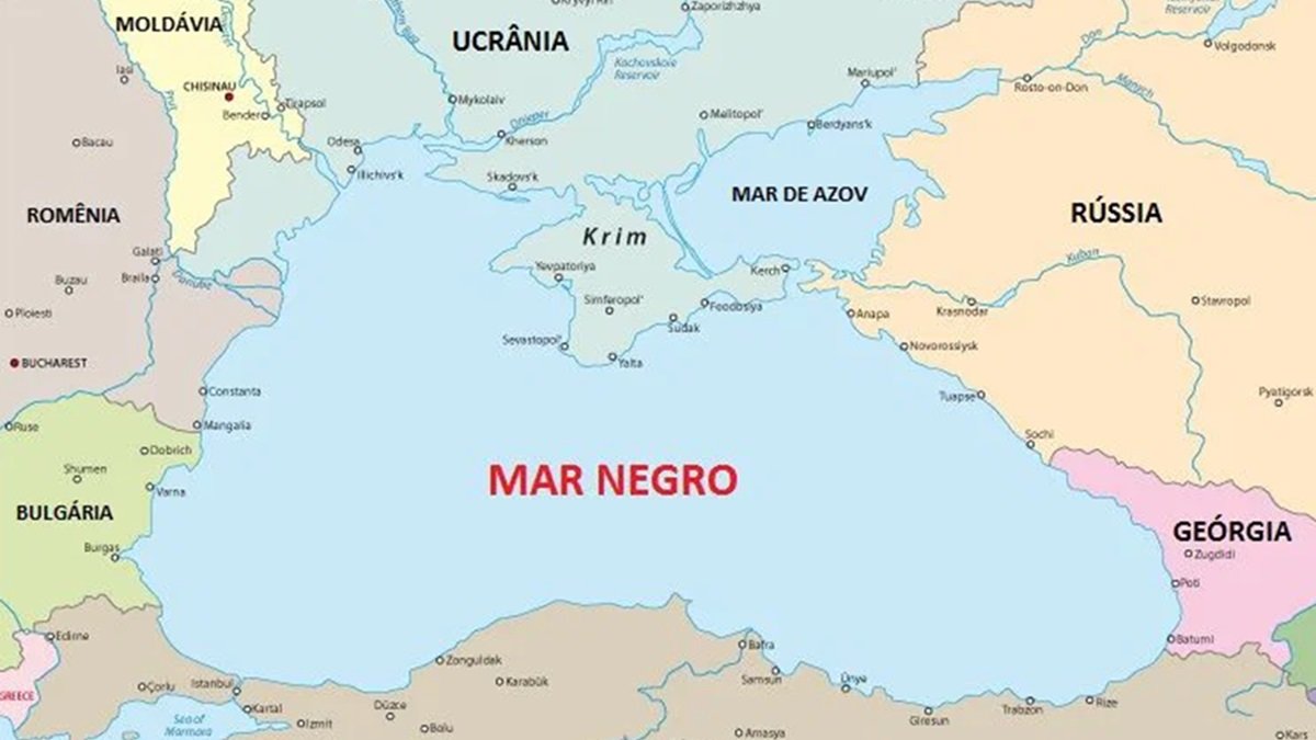 Mapa Mar Negro Europa Misto Brasil