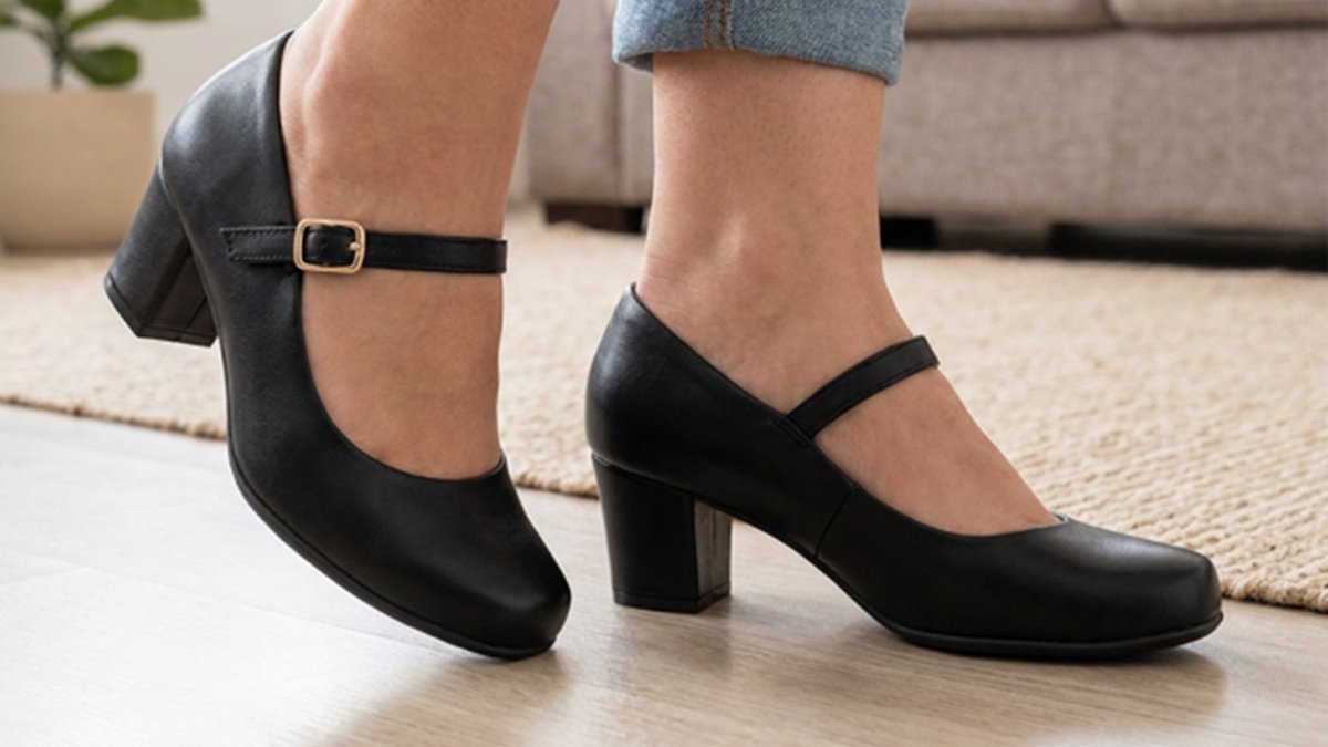 Sapato feminino preto Piccadilly comércio varejo Misto Brasil