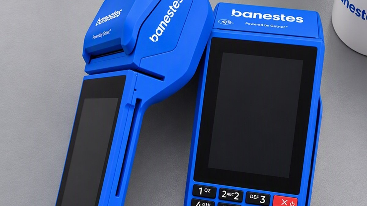 Banestes maquininhas azuis Misto Brasil