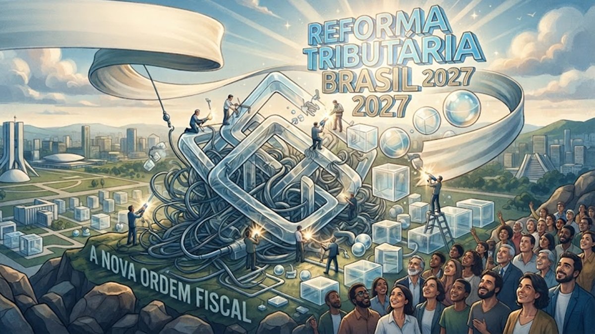 Reforma tributária ilustração IA Misto Brasil